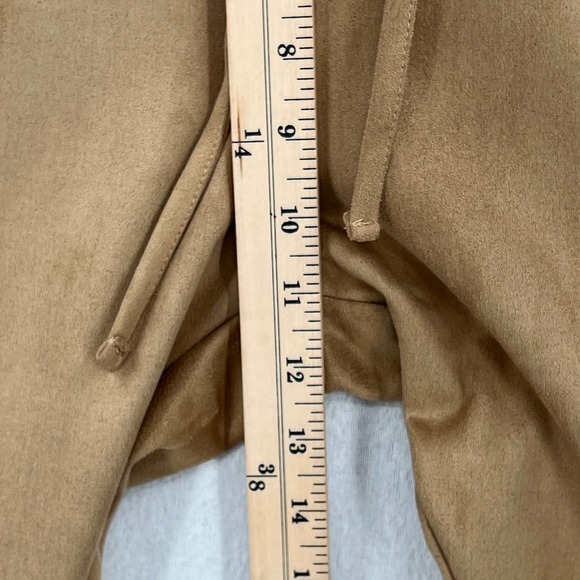 ENZA COSTA Pants Womens Medium 2 Camel Tan Faux Suede Jogger Lounge Track NWOT - Picture 12 of 15